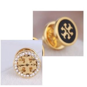 New Gold Tory Burch Reversible Earrings